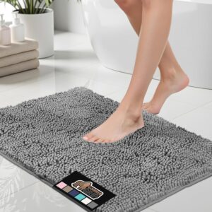 Gorilla Grip Chenille Bath Rug – 30×20 in, Ultra‑Absorbent, Non‑Slip