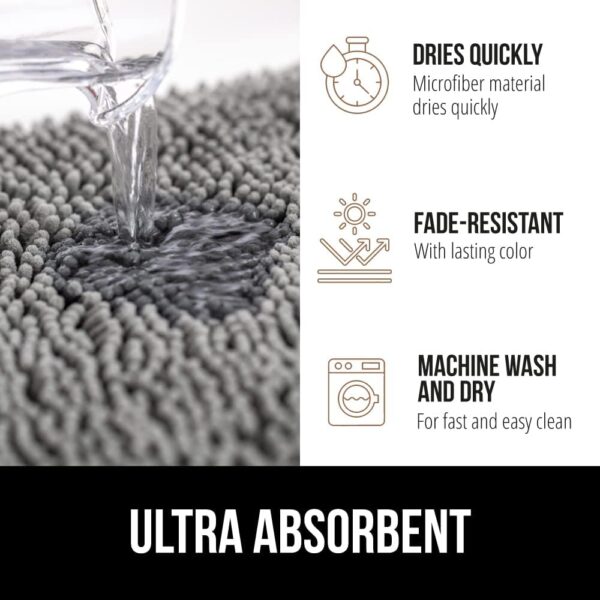 Gorilla Grip Chenille Bath Rug – 30×20 in, Ultra‑Absorbent, Non‑Slip - Image 4
