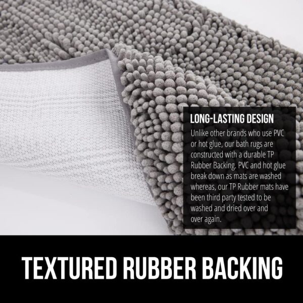 Gorilla Grip Chenille Bath Rug – 30×20 in, Ultra‑Absorbent, Non‑Slip - Image 5