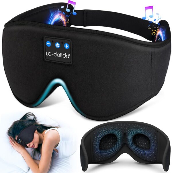LC‑dolida Sleep Headphones Headband – Bluetooth, Ultra‑Thin Speakers