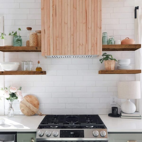 QEEIG Floating Bathroom Shelves – Set of 2, Rustic Wall Shelves - Image 8