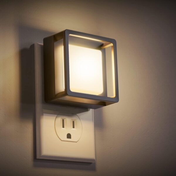 DORESshop Dimmable Plug‑In Night Light – Warm White, Auto Dusk‑to‑Dawn