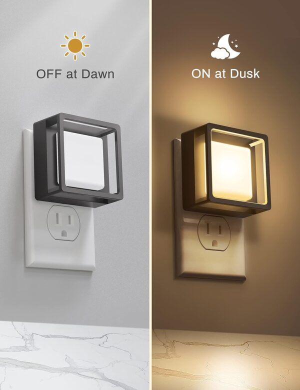 DORESshop Dimmable Plug‑In Night Light – Warm White, Auto Dusk‑to‑Dawn - Image 2