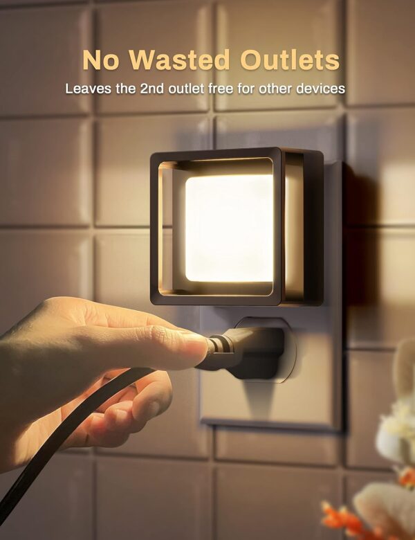 DORESshop Dimmable Plug‑In Night Light – Warm White, Auto Dusk‑to‑Dawn - Image 4