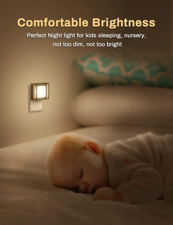 DORESshop Dimmable Plug‑In Night Light – Warm White, Auto Dusk‑to‑Dawn - Image 7