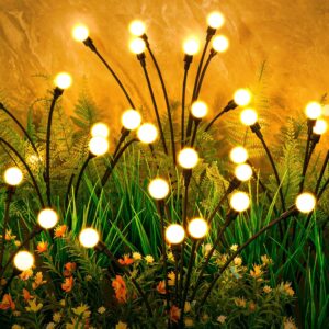 ASMAD Solar Firefly Lights – 4 Pack, 32‑LED Swaying Path Lights