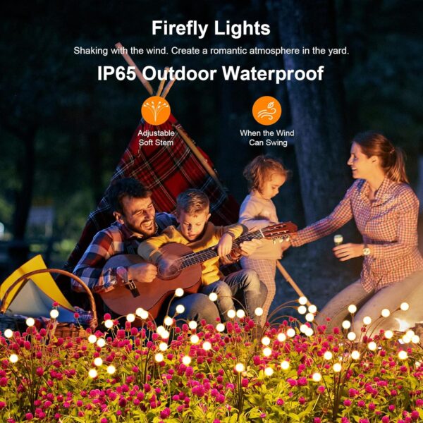 ASMAD Solar Firefly Lights – 4 Pack, 32‑LED Swaying Path Lights - Image 6