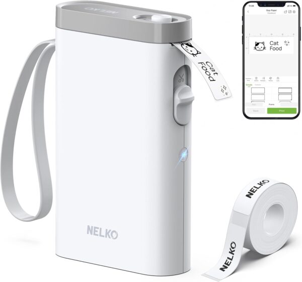 Nelko P21 Bluetooth Label Maker – Portable, App Templates