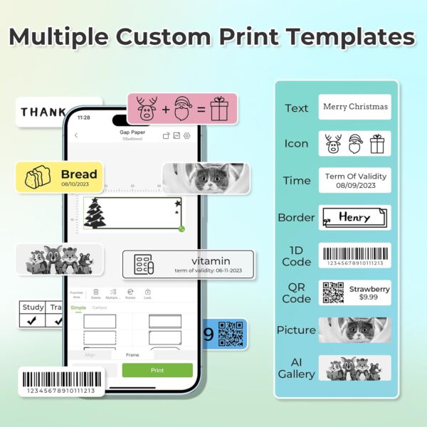 Nelko P21 Bluetooth Label Maker – Portable, App Templates - Image 3