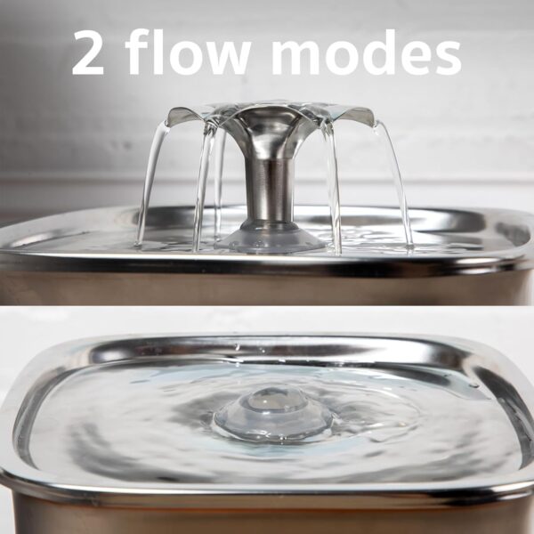 Veken Stainless Steel Pet Water Fountain – Automatic, with Filters - Image 7