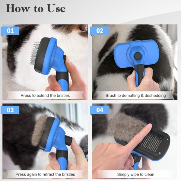 Swihauk Deshedding Grooming Brush – Gentle, Easy‑Clean - Image 7