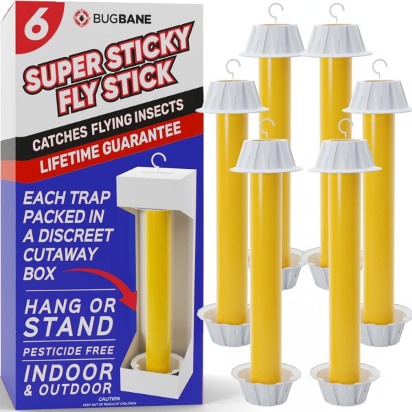 Sticky Bug Traps – Indoor/Outdoor, Non‑Toxic Glue Catchers (Yellow Cards)