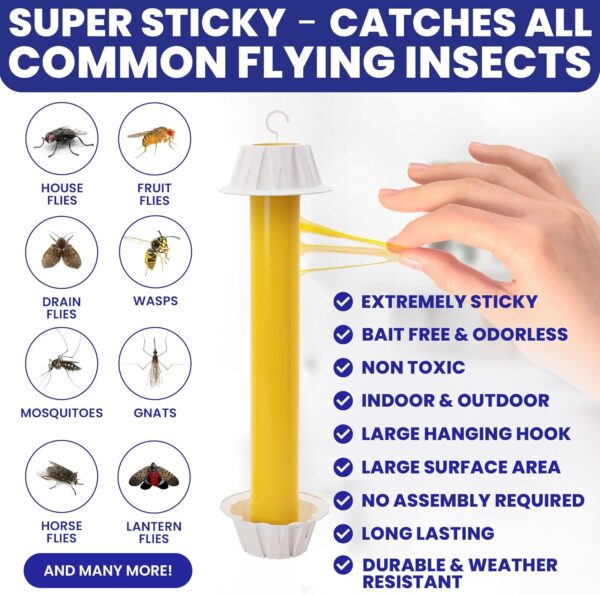 Sticky Bug Traps – Indoor/Outdoor, Non‑Toxic Glue Catchers (Yellow Cards) - Image 2