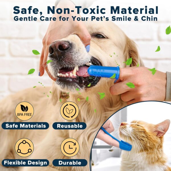 Augwind Pet Toothbrush Kit – Finger Brushes & Dual‑Head Brush - Image 6