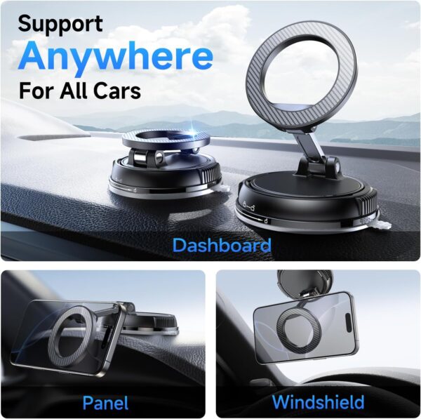 MagSafe Car Mount – Strong Magnetic Windshield/Dash Phone Holder - Image 2
