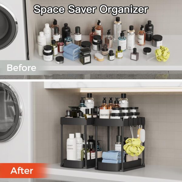 Ukeetap 2‑Tier Pull‑Out Organizer – Multi‑Purpose Under‑Sink Rack - Image 5