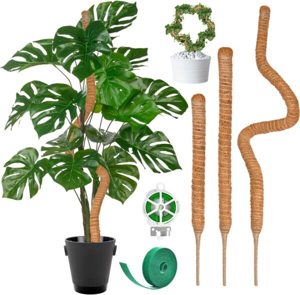 Hetaoe Bendable Moss Pole – Adjustable Climbing Support for Monstera & Philodendron