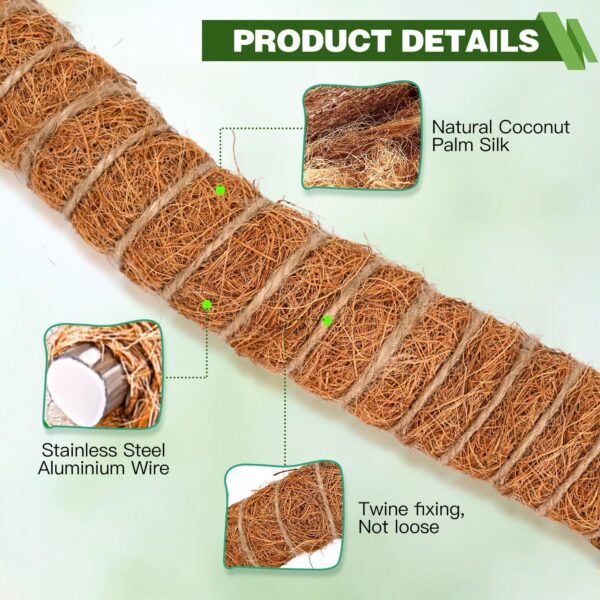 Hetaoe Bendable Moss Pole – Adjustable Climbing Support for Monstera & Philodendron - Image 5