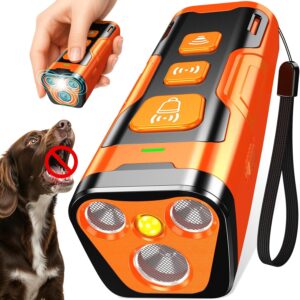 YUYQA Ultrasonic Dog Trainer & Deterrent – Rechargeable, LED Flashlight