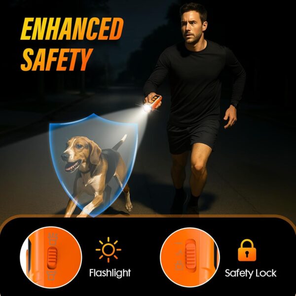 YUYQA Ultrasonic Dog Trainer & Deterrent – Rechargeable, LED Flashlight - Image 8